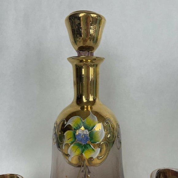 Czech Purple Bohemian Glass AMETHYST Decanter - Picture 12 of 12